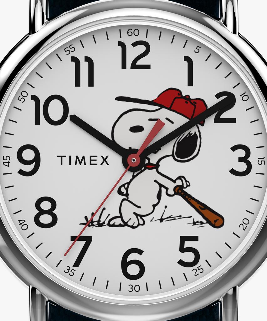 Taimaegseu X Peanuts Weekender Snoopy Бейсбольные Модные Часы с Нейлоновым Ремешком 38 мм