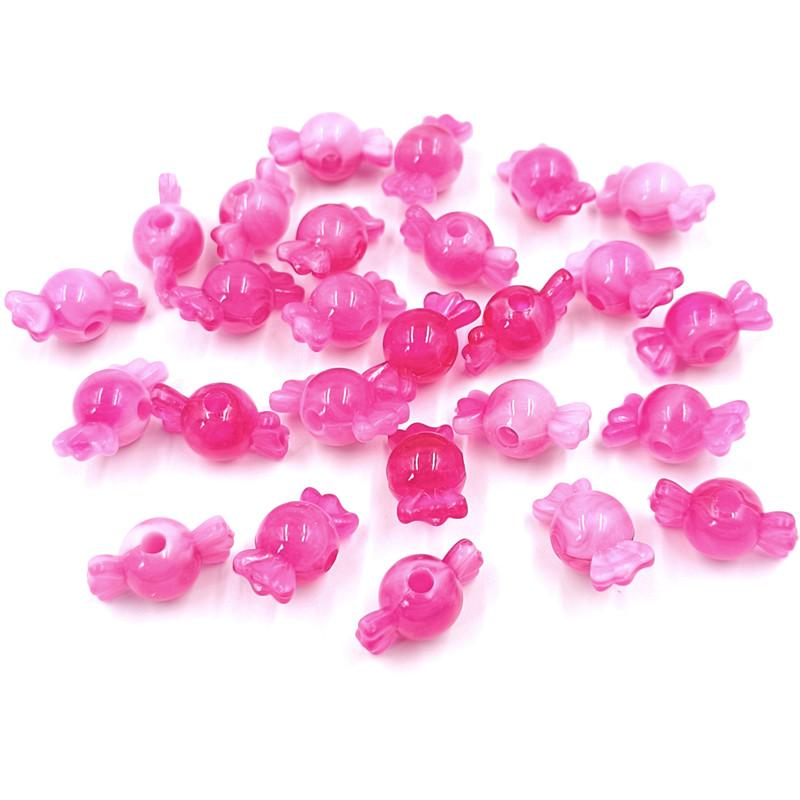 10pcs Loose Beads Beads For Necklace Bracelet Earrings Acrylic Jewelry Making Fashion Handmade Materials Candy Shaped Loose Beads Accessories