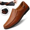 Genuine Leather Men Casual Shoes Luxury Brand  Mens Loafers Moccasins Breathable Slip On Black Driving Shoes Plus Size