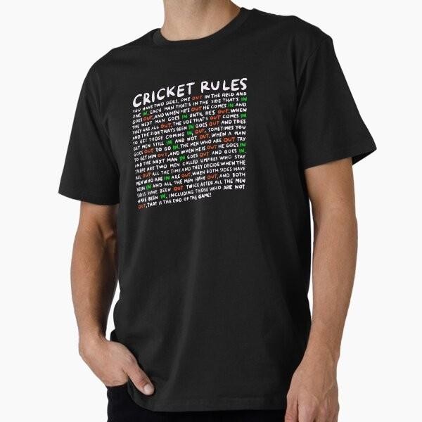 Cricket Rules (Hand-Written) / Cricket World Cup Premium T-Shirt M-2XL Gift,
