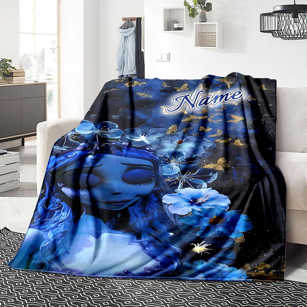 Custom Name Eerie Eye Shadows Party Blanket For Couch Bed Plush Cozy Fuzzy Blanket Super Soft Warm Blankets For Fall And Winter 0916283