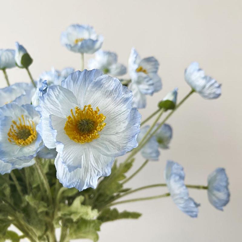 Высококачественные красивые искусственные цветы мака из шелка для дома