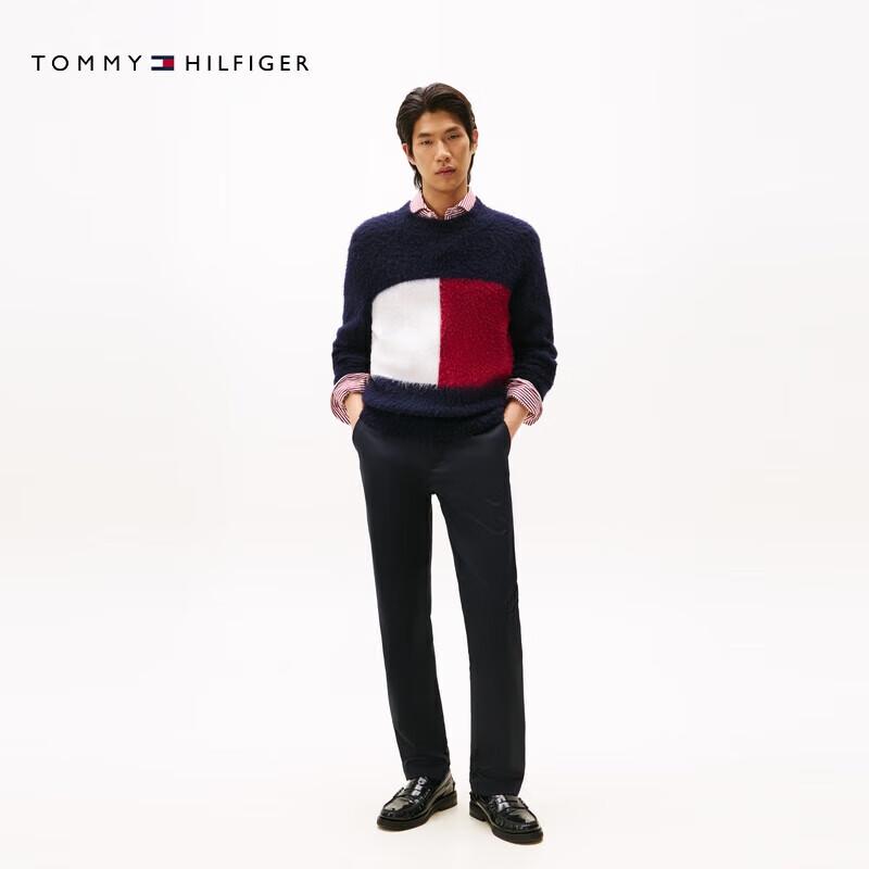Tommy Hilfiger Мужские эластичные брюки твил прямого кроя