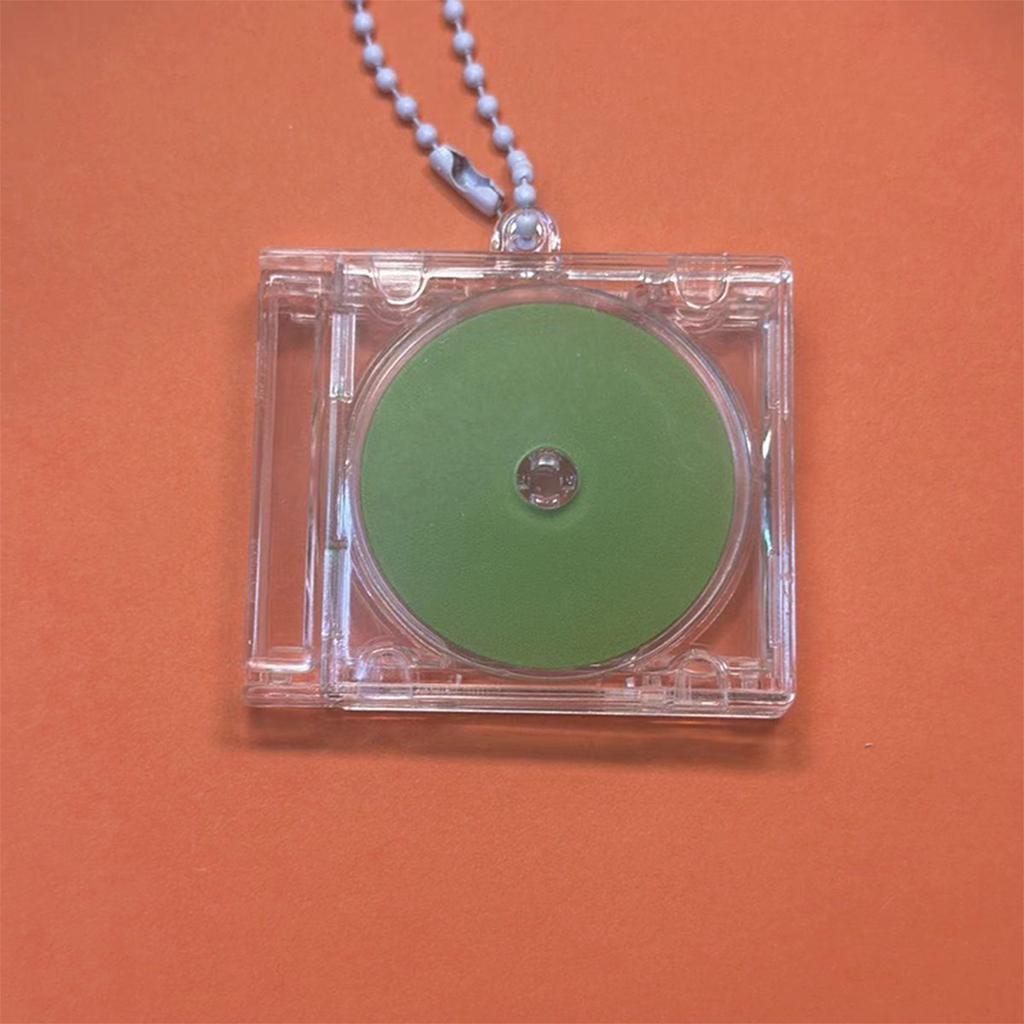 1 шт. пустой мини-чехол для компакт-дисков брелок для ключей для поделок рюкзак подвесной декоративный цепочка/зажим