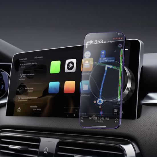 Магнитный автомобильный держатель на присоске для телефона, сильный адсорбционный универсальный кронштейн для MagSafe, стабильное вращение, громкая связь