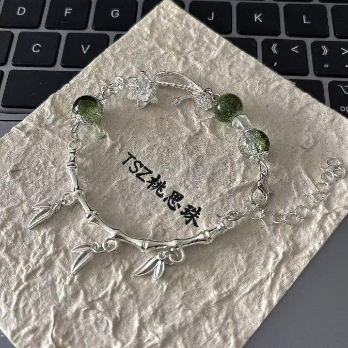 Прозрачный браслет из бусин «Лотос»: Ювелирные изделия в китайском стиле, легкая роскошь, универсальные, для женщин