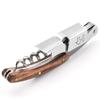 Kitchen Wine Bottle Opener Wood Handle Corkscrew Open Easy Stainless Steel Knife