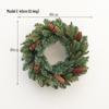 High-Grade PE Mixed Christmas Wreath - 40/50/60cm Hanging Ornaments for Windows & Walls