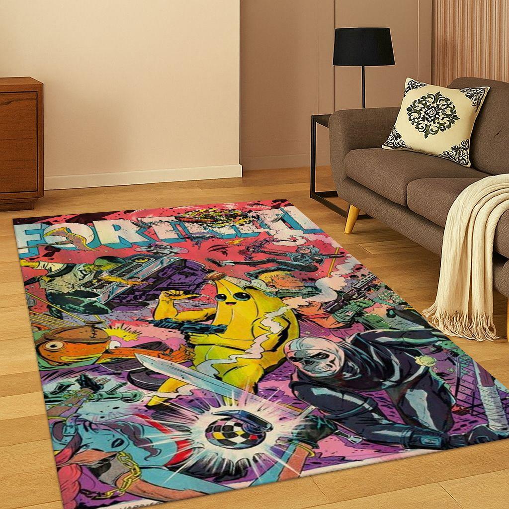 3D Ковер с рисунком из игры Фортнайт для Спальни Гостиной Дивана Прикроватный Коврик Домашний Декор, Коврик для Игровой Зоны Детей Нескользящий Рождественский Подарок