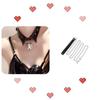 Hottie Sweet Cool Fake Collar Bells Punk Женское кожаное ожерелье Ожерелье Кольцо на шею Лето Прилив Французская кожа Готика