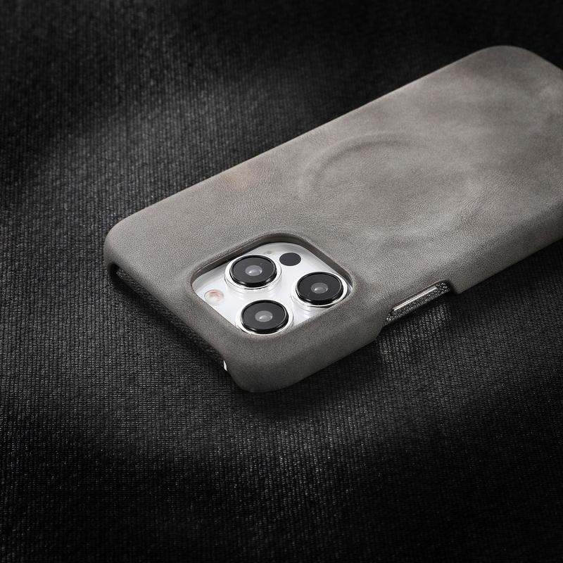 Роскошный однотонный кожаный магнитный чехол для iPhone 15 14 Pro Max 13 12 Pro Samsung S24 S23 Ультра мягкий противоударный чехол для телефона Magsafe