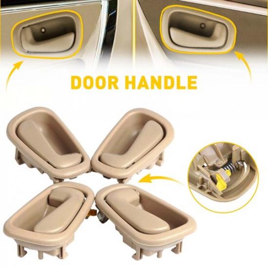 Front Rear Door And Handle Interior For Set Toyota Corolla 1998-2002 Prizm Beige