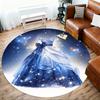 1PC Celestial Starry Gown Round Chair mat Area Rug - Non-Slip, Floor Mat for Office, Bedroom, home decor Christmas Gift c0528051