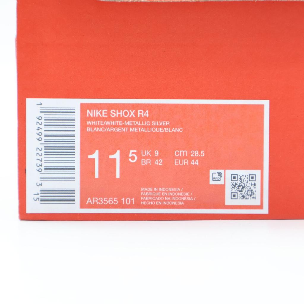 AR3565-101 Nike Shox R4 Белый Металлический Серебристый Макс Оранжевый (Женский)
