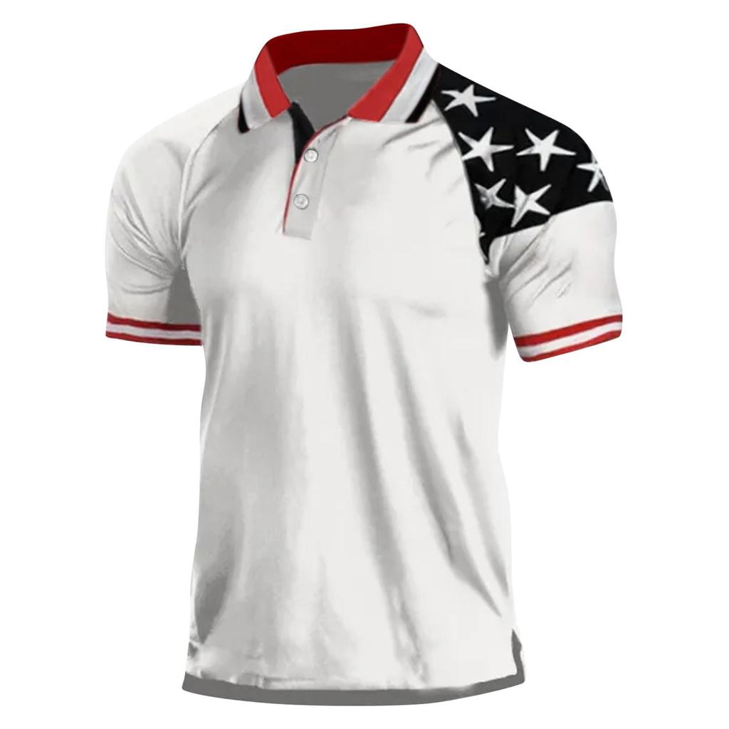 Европейский и американский мужской топ в стиле ретро на открытом воздухе, топ с короткими рукавами и цифровой печатью