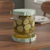 Strainer Mesh Hourglass Shape Pickle Jar with Fork Kimchi Making Jar  Kitchen