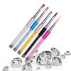 Professional Light Acrylic Nail Brush Diamond Gel Lacquer Carving Pen Nail Art Liner Painting Brush