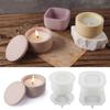 With Lid Candle Jar Mold DIY Craft Storage Box Mold Gift Succulent Flower Pot  Home Decor