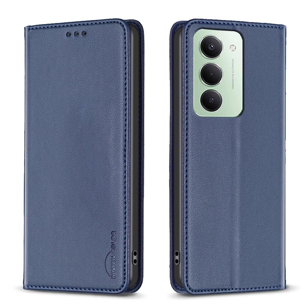 For Xiaomi Redmi 15 5G (Global) (169mm) Leather Case BINFEN COLOR BF18 Phone Stand Cover with Card Slots