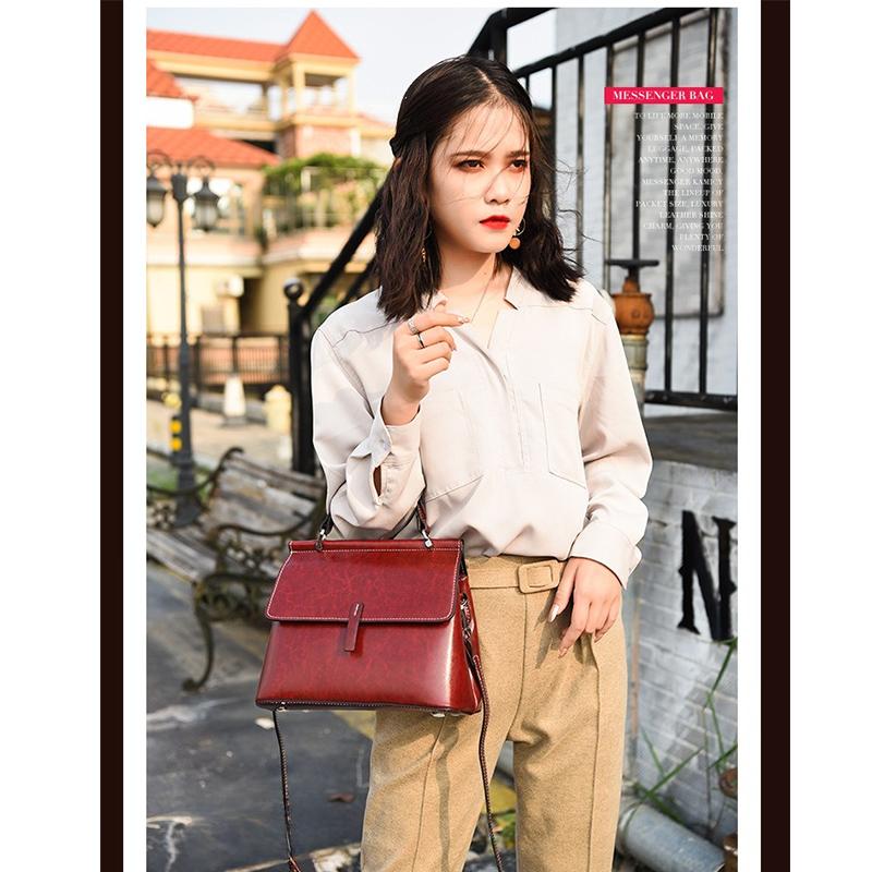 Женская сумка из натуральной кожи, модная сумка кроссбоди из коровьей кожи для леди, женская сумка через плечо для покупок и поездок в корейском стиле