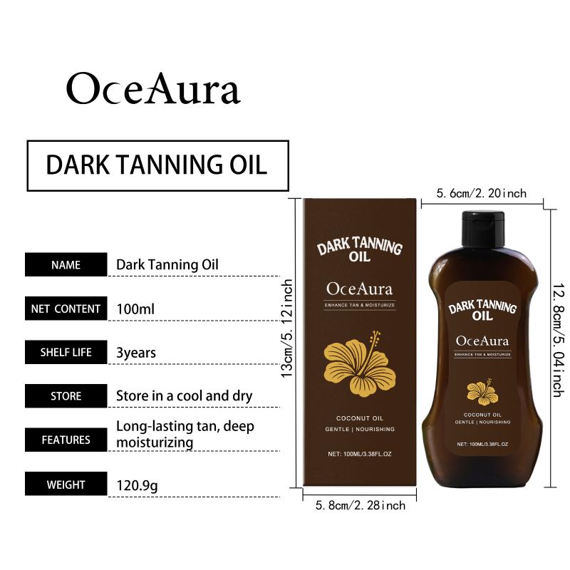 Oceaura Brown Long Lasting Sunless Tan Body Lotion 100Ml Bronzer Outdoor Summer Beach Coconut Dark Tanning Oil