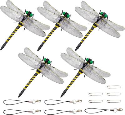 Модель 2025 года Dragonfly Оригинальный продукт того же размера, что и настоящая Стрекоза Ремешок для защиты от насекомых и безопасная булавка в комплекте ПВХ материал Рыбалка В помещении