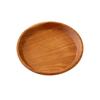 Woodpecker Wooden Plate, Mountain Cherry Wood, Made In Japan, Natural Wood Round Tray, Lunch Plate, Mountain Cherry Wood Plate (Small)
