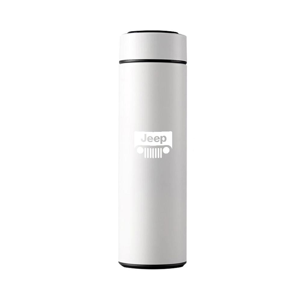 Car Stainless Steel Smart Thermos Mug Thermos LED Display Temperature For Jeep Renegade Patriot Wrangler Cherokee Compass Trail AKM1