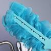 Home Bathroom Long Handle Shower Brush Back Bath Shower Scrubber Body Soft Mesh Scrub Powder Puff Clean Own Bath Back Brush Tool