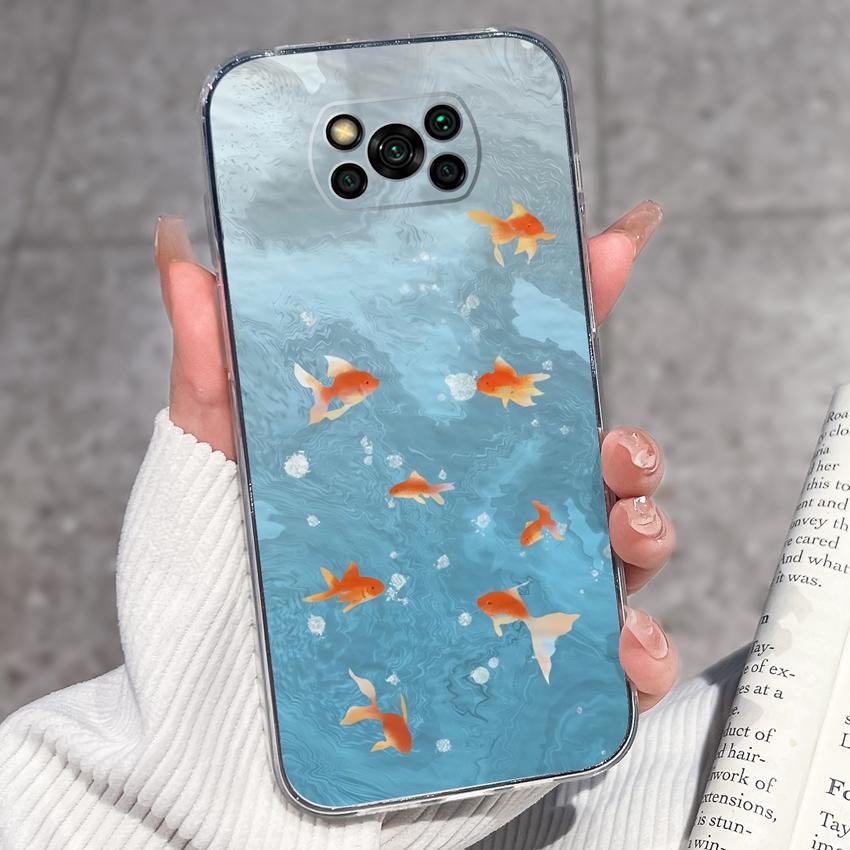 Прозрачный чехол для телефона Xiaomi Poco X3 X4 NFC X5 X6 X7 Pro F3 F4 GT F5 Мягкий ТПУ чехол Ретро узоры карманных часов Ударопрочный чехол для Xiaomi Накладка Capa