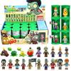 Оригинальные Строительные Блоки Plants VS Zombies Игрушки PVZ Куклы Сборная Фигурка Модель Аниме Веселые Яйца Гашапон Детские Подарки на День Рождения
