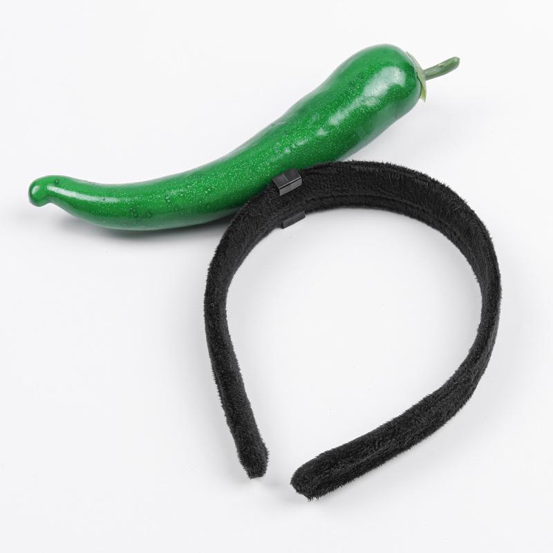 Креативные 3D-ободки для волос с овощами: Аксессуары для волос из моркови, перца, баклажана и зеленых овощей для женщин