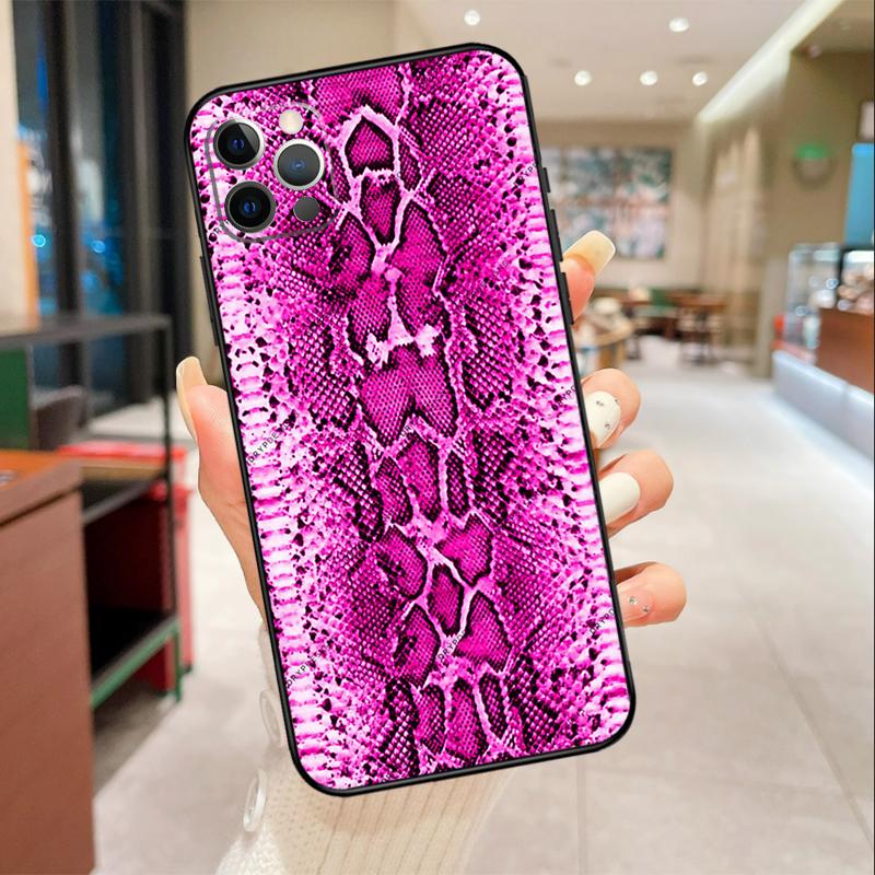 Чехол для телефона с принтом под змеиную кожу Для iPhone 17 16 15 14 13 11 12 Pro Max mini 16 Plus 16e 17 Air Защитная крышка