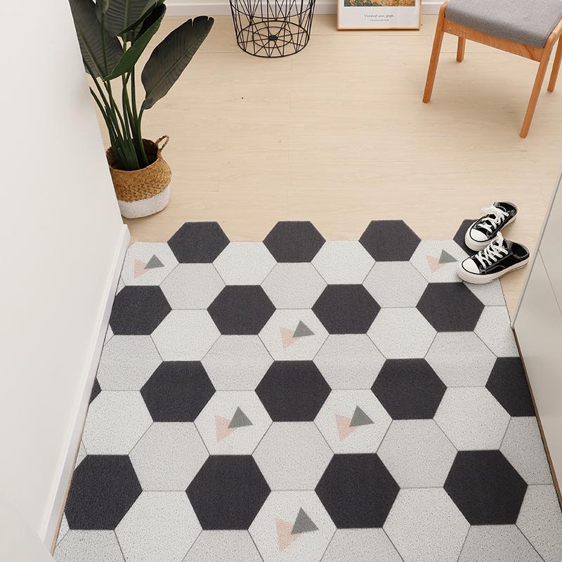Моющиеся коврики с шестиугольным узором, Нескользящий ковер, Свободно режутся, Кухонный коврик, Придверный коврик для прихожей, Домашний