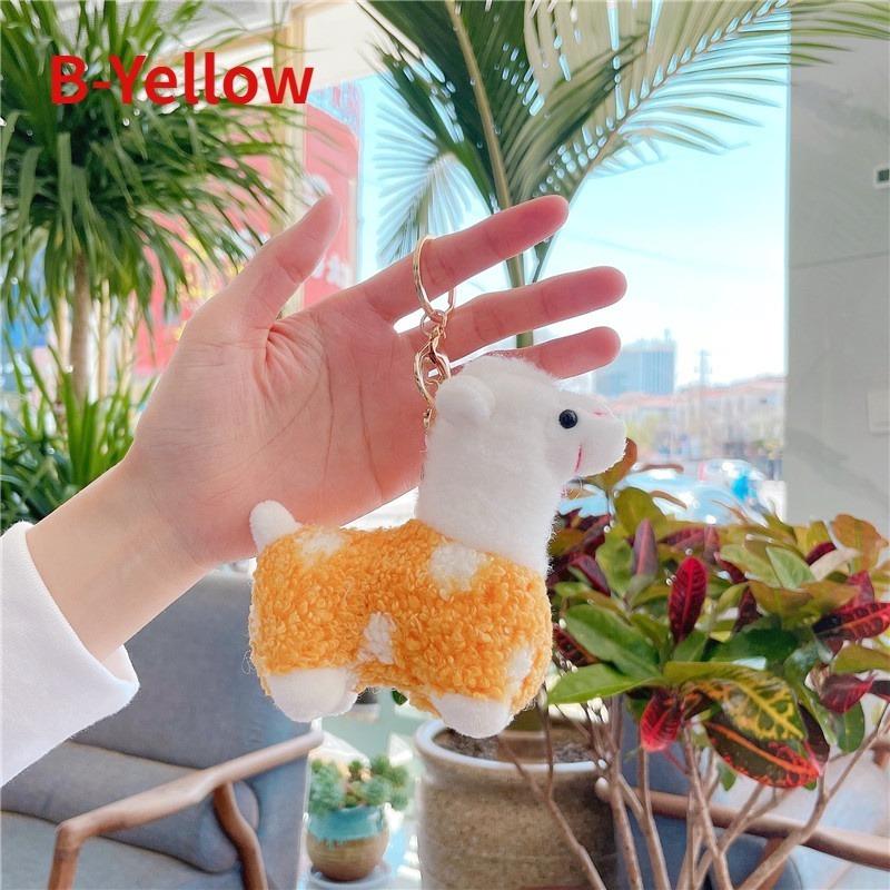 Мягкий Хлопок Альпака Игрушка Плюшевая Кукла Радужный Конь Верблюд Животное Брелок Женская Сумка Амулет Аксессуары Подарок