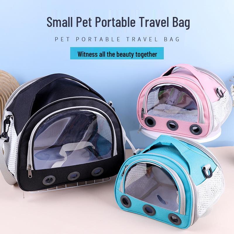 Compact and Breathable Foldable Hamster Carrier Handbag for Small Pets