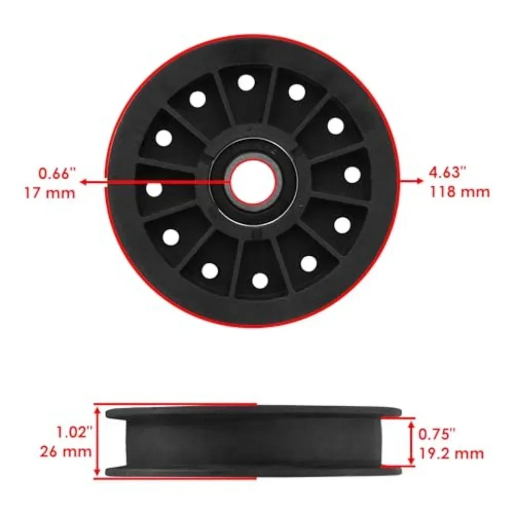 Flat Idler Pulley 1094077 for Toro Models 30069 30071 30488 30489 and For Hustler Mowers Compatible with Lazer Series
