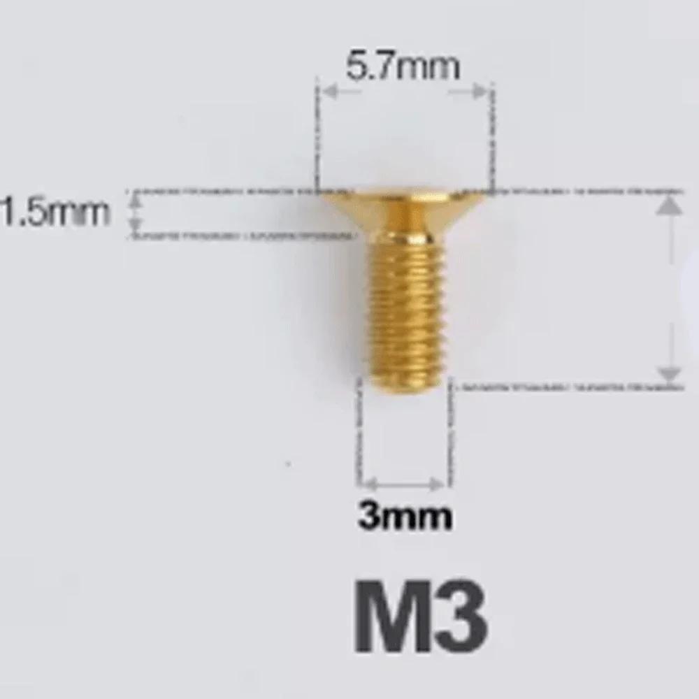 1 шт. Различные цвета M3*6/8/10/12/15-30 мм TC4 GR5 Титановый сплав T10 Torx Плоский потайной винт Болт Для Велосипеда Дорожного велосипеда