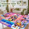 Crystal Velvet Square Rug Custom NameBrawl Stars Pattern Non Slip Home Floor Decor Rug