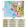 Blanket Cartoon Anime SpongeBob SquarePants Flannel Funny Warm Throw Blankets for Bedspread Spring/Autumn