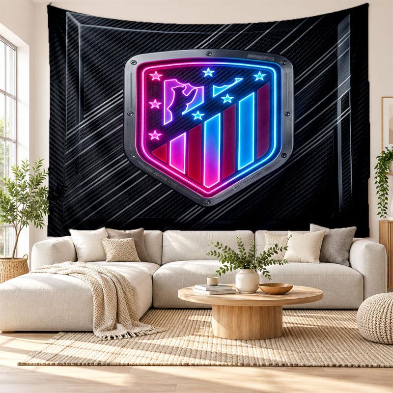 Atletico Madrid Wall Tapestry, Soft Fabric Wall Hanging, Decorative Backdrop For Bedroom Home Wall Art