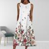 Летнее модное сексуальное платье без рукавов, мягкое повседневное платье с принтом 3D и красочными падающими цветами, платье без рукавов на бретельках