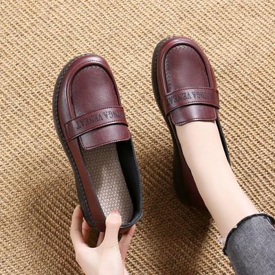 Обувь женская обувь старая повседневная одинарная обувь легкая плоская и удобная межсезонная старая кожаная обувь на мягкой подошве