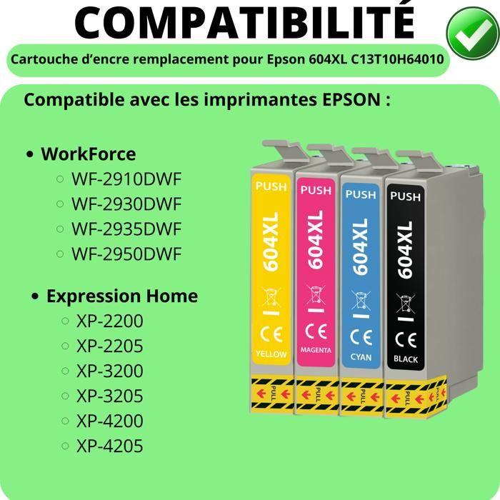 Чернильный картридж - Epson - 604XL - Упаковка из 12 штук - Черный, Голубой, Пурпурный, Желтый - Совместим с WF-2950, XP-4200