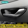 For Hyundai Tucson NX4 2021 2022 2023 Hybrid N Line Car Inner Door Handle Bowl Trim Frame Cover Stainless Steel Accessories