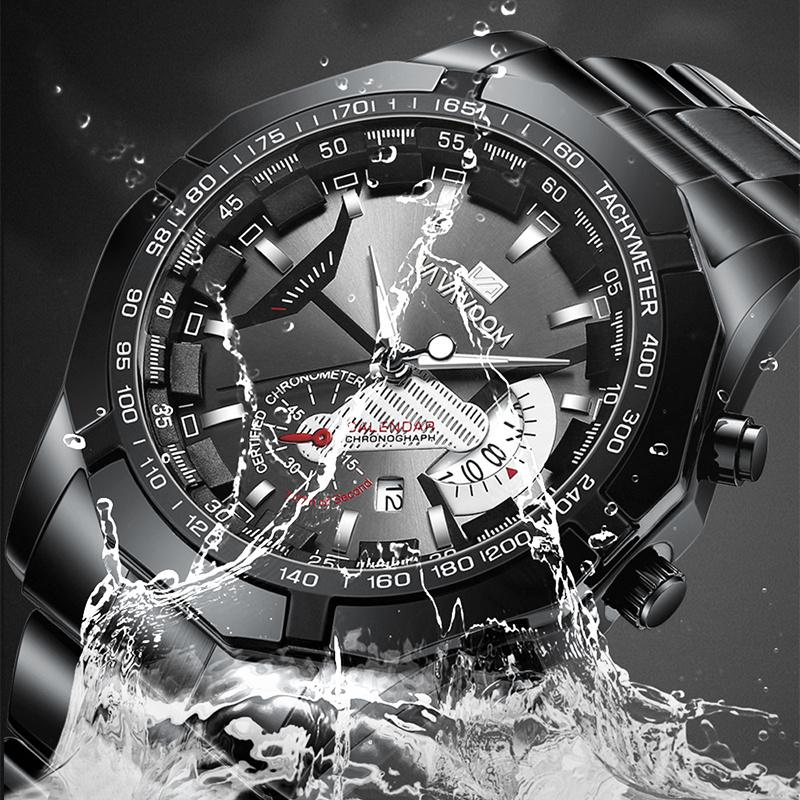 VA VA VOOM Men's Watches Top Brand Luxury Men Wrist Watch Luminous Quartz Watch Sports Waterproof Male Clock Fashion Watch Relogio Masculino With Box