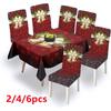 Christmas Chair Covers Santa Printed Elastic Stretch Dining Chairs Chair Slipcover Kitchen Seat Cover Home Decor