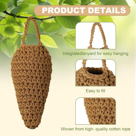 Honeybee Nest Deterrent Bag Cotton Woven Honeycomb Shape Hanging Storage Bag