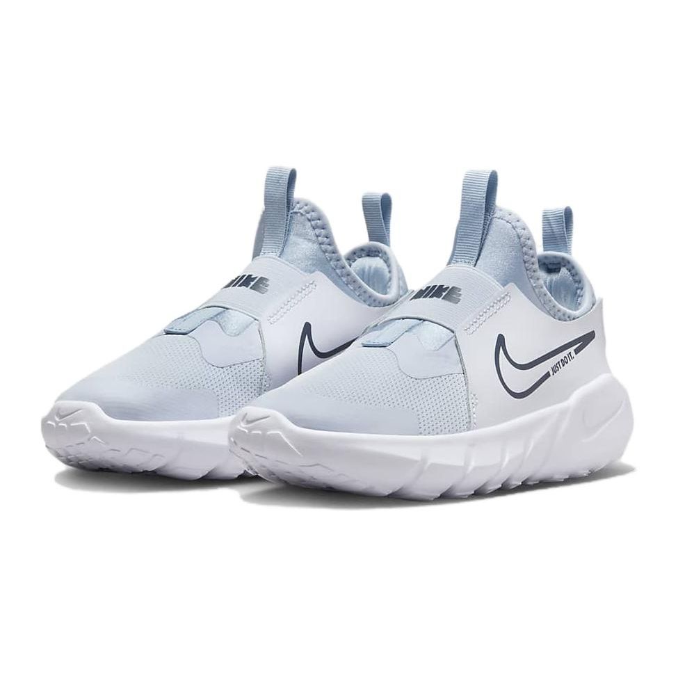 Nike Flex Runner 2 PS Дошкольная футбольная серая с синими и белыми акцентами темно-синяя DJ6040-010