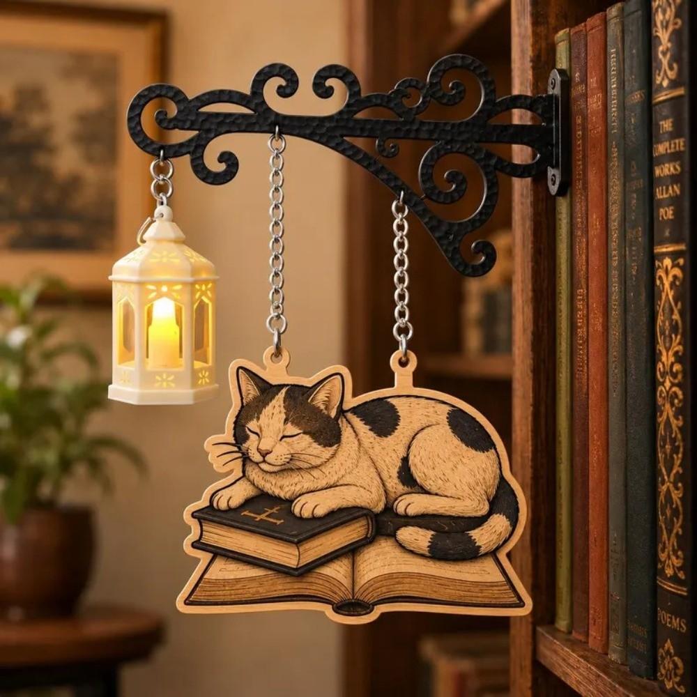 Vintage Library Lantern Miniature Reading Light Spooky Ambiance Bookcase Lamp  Home Decor